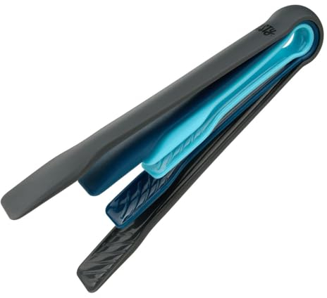 Tasty Servierzangen 3er-Set in Grau/Blau - Perfekt für Salat, Fleisch & Gemüse! Drei Größen für jede Küchen-Gelegenheit