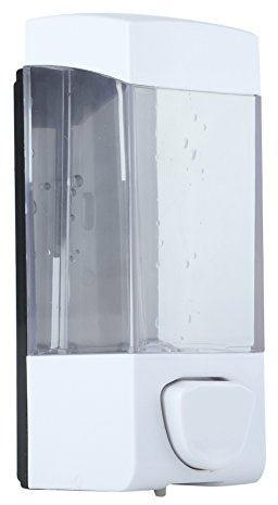 Delaman Dispenser di Sapone per Le Mani 350ml Dispenser di Shampoo per lozione Liquido di Sapone Manuale in plastica, fissato al Muro