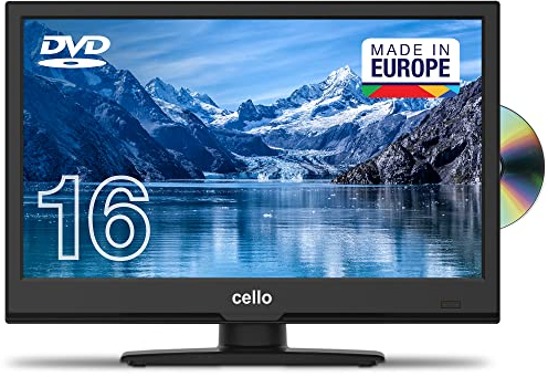 Cello C1620FS Téléviseur LED Full HD 16 Pouces avec Lecteur DVD Intégré et Triple Tuner DVBT2 S2