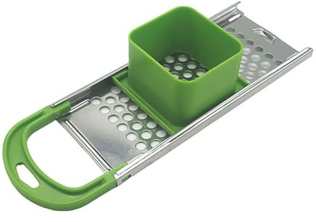 Spatzle - Spatzle - Spatzle in acciaio inox, strumento per fare spaghetti e gnocchi, con spintore di sicurezza e manico comodo, raschietto per pasta da cucina, verde