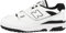 New Balance Homme 550 Sneaker, Blanc-Noir, 41.5 EU