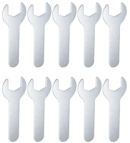 QUARKZMAN 10 Pezzi Chiave a Bussola Aperta Chiave a Bussola 18X92X2mm Metrica a Forma di U Singola Estremità Aperta Chiave a Testa Piatta Super Sottile Zincatura Assemblaggio Mobili