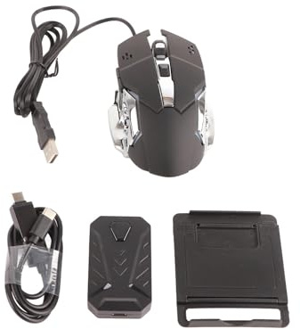 Fockety Ensemble Clavier ET Souris de Jeu à UNNE Main, Demi-Clavier Mécanique RÉTROÉCLAIRÉ LED RVB avec RECOSE-Poignet, Souris ET Claver