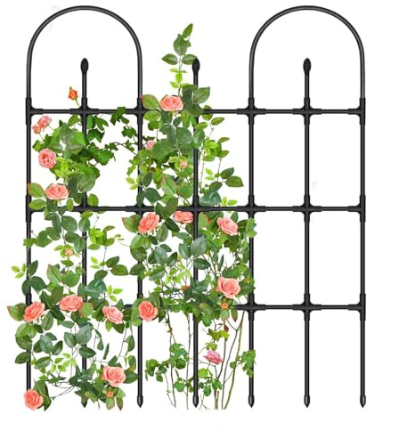 Enrejado de Plantas Trepadoras de Exterior - Soporte de Enrejado para Plantas - Estacas para Enredaderas De Uso Exterior | para Jardín Balcón Tomates Flores Hiedra Clemátide Pepino