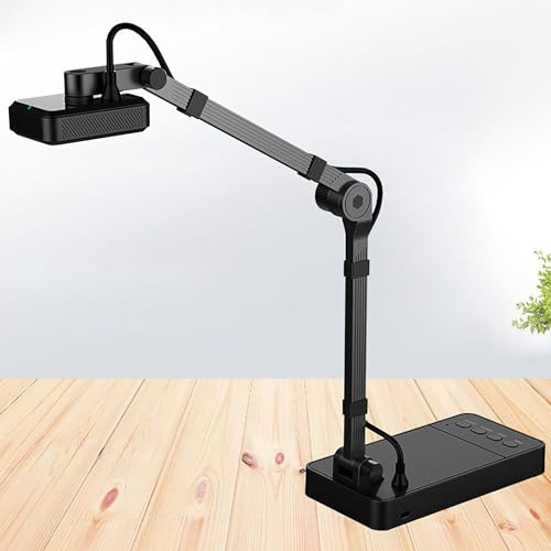 USB-dokumentkamera, 30 FPS hopfällbar bokskanner, 3-nivås LED-ljus, bildinversion, för distansundervisning, klassrum