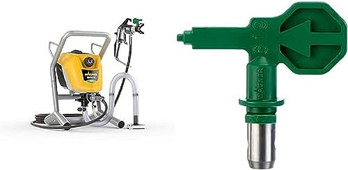 WAGNER Airless Pistolet peinture Control Pro 250 M pour peintures murales, laques et lasures, et ver + 517701 Control Pro HEA Rallonge de buse pour Murs Hauts, plafonds et sols, 60 cm, Gris