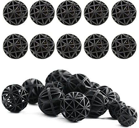 XUSUD 100 Pcs 16MM Bio Balls Bio Porous Filter Aquarium Fish Tank Bio Balls Filter for Fish Tank Pond Filter Accessories