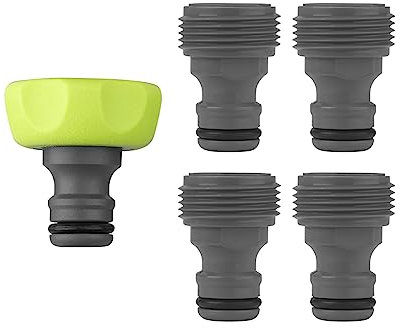 Flexzilla Accesorios de conexión rápida para manguera de jardín, kit de enchufe de 5 piezas