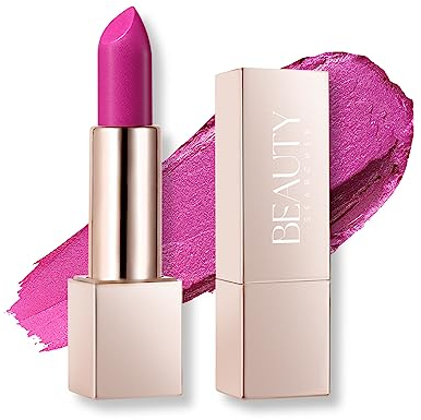 Barras de labios con Brillo Metálico Maquillaje Labial para Mujer Lápices Labiales Mate Terciopelo Hidratante No-Stick Cup Lip Makeup, Larga Duración Brillo Labial Resistente al Agua (Pink Lady)