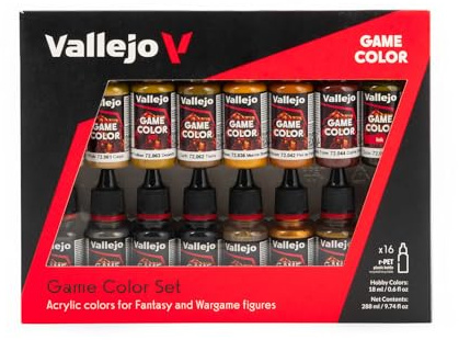 AV Vallejo Game Color Set - Leather & Metal (x16)