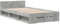 vidaXL Bettgestell, Bett mit Schublade für Schlafzimmer, Bettrahmen mit Lattenrost, Schlafzimmerbett Einzelbett, Betongrau 90x200cm Holzwerkstoff