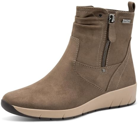 Jana Women’s Ankle Boots with Zip Vegan, Stone, 6 UK