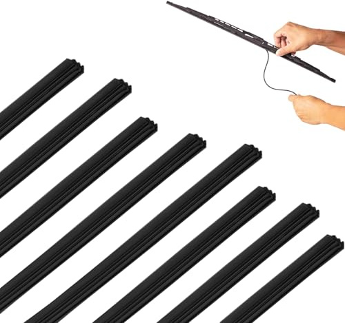 VIVIIHOO 8 pièces de Caoutchouc d'essuie-Glace de 800 mm pour Tous Les Types de véhicules - Caoutchouc Naturel, Haute qualité, Installation Facile, visibilité améliorée, Remplacement Universel