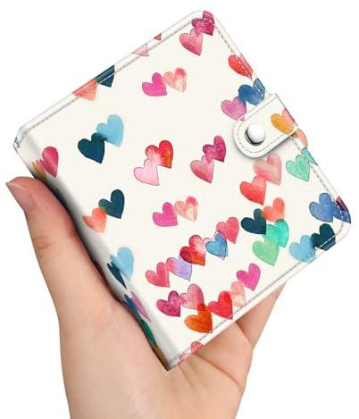 Fintie Small Photo Album Book for 3.5x4.25 Polaroid Films - 52 Pockets Mini Albums Book for Polaoird i-Type/600/SX-70/Fujifilm Instax Wide Instant Camera Pictures, Raining Heart