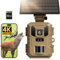 VIDVIS Wildlife Camera - 4K 64MP WiFi Trail Cameras With Night Vision Motion Activated Waterproof IP66 with 32GB SD Card, Garden Camera Solar Power, Built-in Rechargeable Battery, 0.2s Trigger