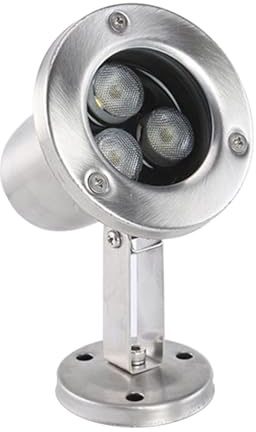 EDXTNKQC Luces De Piscina, Luz LED Subacuática Para Fuente Con Anillo Impermeable IP68, Foco De 3 W Para Estanque, Iluminación De Acero Inoxidable, Foco Para Estanque Y Parque(Cold White,3W(24V))