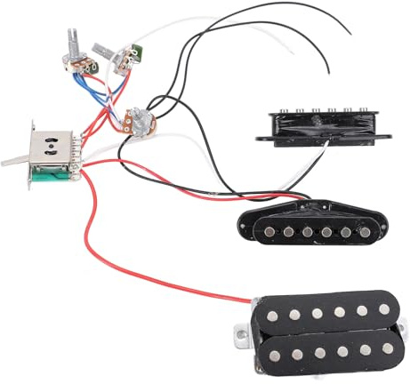 HWGING Pastilla Humbucker de Doble Bobina Enrollada con Estilo Abierto, Juego de Pastillas de Guitarra Eléctrica de Alto Volumen, Configuración de Cableado de Elementos Múltiples, Paquete de