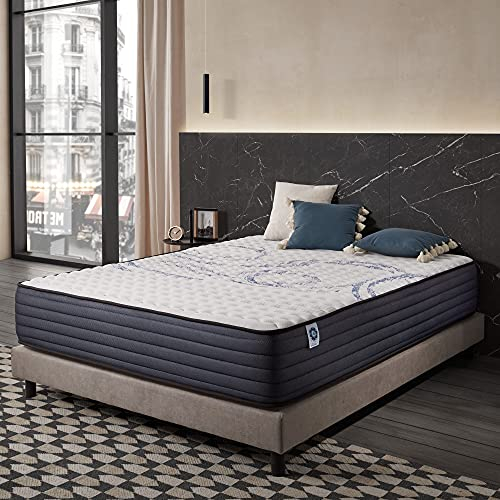 naturalex Perfectsleep | Höghållfast latex med dubbel densitet | 140x200cm | Mjukgörande madrass i minnesskum för konturerat stöd för ryggraden | Förbättrat luftflöde för fräschare sömn