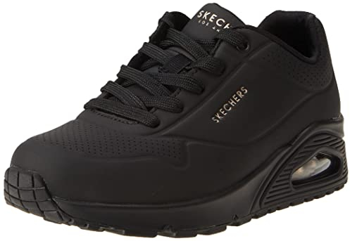 Skechers Damen UNO-Stand on Air Sneaker, Schwarz/Schwarz, 40 EU