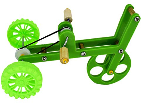 Balacoo Juguete en Color Verde Resistente y Creativo para Loro de Bicicleta Material Plástico y Metal, Adecuado para Entrenamiento y Juego de Periquitos