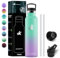 KollyKolla Trinkflasche Edelstahl 750ml, Vakuum Thermosflasche, Wasserflasche mit Strohhalm, Auslaufsicher, BPA-Frei Trinkflasche Kohlensäure Geeignet für Erwachsene, Uni, Gym, Sport, Fahrrad, Camping