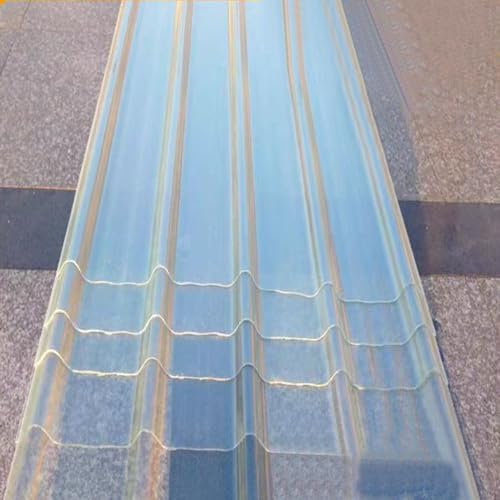 Clear Roof Sheet,2mm Corrugated Roofing Sheets,3/4/5/7/11/13/16 Pcs,Insulating Roofing Cladding Panel,Sun Roofing Tiles Fiberglass Daylighting Panels,Rainproof Carport (0.9x1.1m/35x43in,5 pcs)
