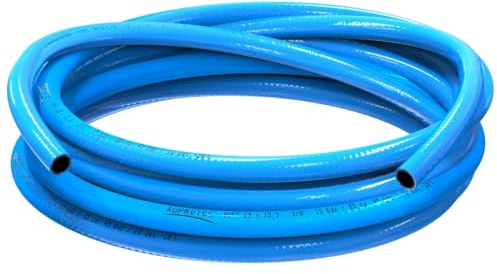 AUPROTEC manguera de aire comprimido Ø 10 mm interior, manguera de PVC de 3 m con refuerzo de 3 capas para compresores de aire, rollo/metro, manguera altamente flexible para compresor