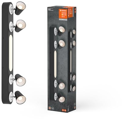 LEDVANCE DECOR SPOT NEPTUNE, 27W, 1.280lm, schwarz, Spotleuchte, verstellbare Köpfe, vielseitig anwendbar, Innenraumspot, warmweiße Lichtfarbe, hochwertige Optik, einfache Montage