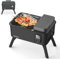 Karinear Barbecue de Camping à Granulés de Bois, 6 en 1, Portable, Barbecue de Camping Alimenté par une Natterie Externe 12 V, 1,5A (NON INCLUS), Fumoir, Barbecue d'extérieur et Fumoir
