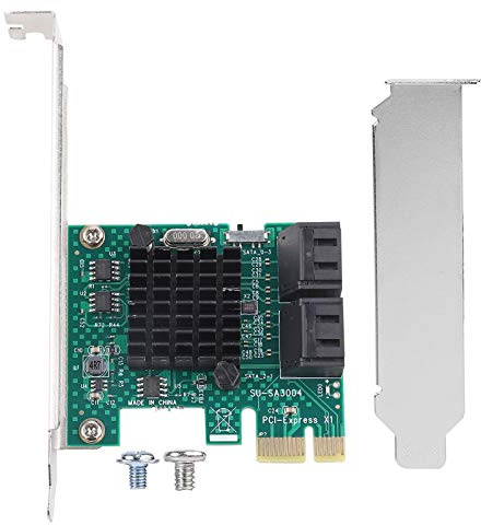 Carte D'extension PCIE, Adaptateur de Contrôleur D'extension 3.0 à 4 Ports 6G avec des Supports 4U, 2U pour une Meilleure Dissipation de Chaleur et une Installation Facile