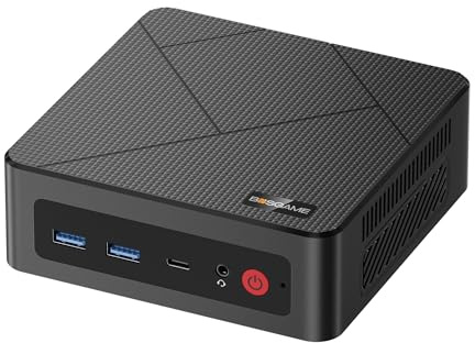 BOSGAME E4 Mini PC, Dual Gigabit LAN Ryzen 5 3550H Win 11 Pro Small Desktop Computer, 16GB DDR4 RAM, 1TB NVMe SSD, Triple Display, 4X USB, Wi-Fi 5/BT 5.0 - Ideal for Business, Office & Home