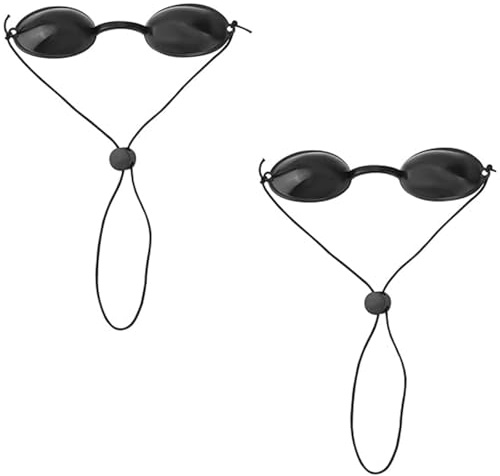 Astrevo Eye Protection for LED Mask: 2 Pairs Sunbed Eye Protection Sunbed Glasses for Sunbathing | Tanning Sunbed Goggles for Women | IPL UV LED Light Process Eyewear | Sun Bed Tanning Eyewear