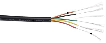 Cable de audio multinúcleo revestido UL2464 de 2 m, cable de control de señal de cobre aislado de 2-10 núcleos, calibre 28 AWG, for sistemas de audio profesionales.(White,2 Cores)