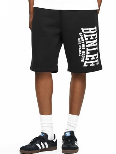 BENLEE Herren Shorts Normale Passform CALDEY, Black/White, XL