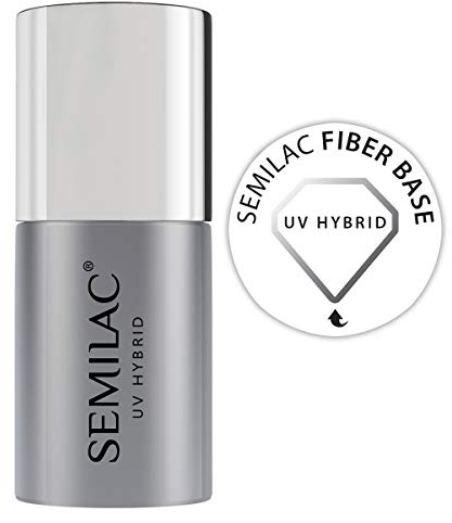 Semilac Fiber Base Unterlack 7 ml Innovativ UV LED Base Coat für Hybrid Nagellack Schützt die Nägel vor Verletzungen