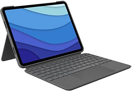 Logitech Combo Touch iPad Pro de 11 pulgadas(1.ª, 2.ª, 3.ª, 4.ª generación - 2018, 2020, 2021, 2022)Funda con teclado-Teclado retroiluminado extraíble,Trackpad pulsable cualquier punto,QWERTY ESP-Gris