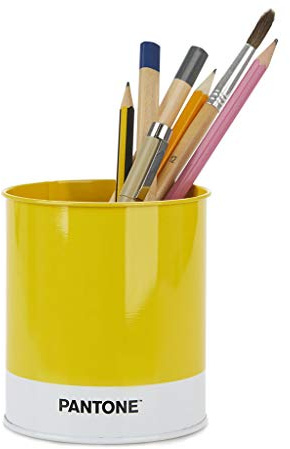 Balvi Porta matite Pantone Colore Giallo Organizer da Desktop Tieni Penne, matite e pennarelli ordina