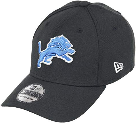 New Era NFL keps 39Thirty Basecap American Football NFL Core keps alla Lags logotyper lagfärger, Lions-Black, M-L