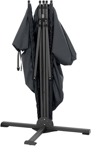 Froschkönig24 Siena Garden Sichtschutz Ben 150x280 cm grau Gestell aus Stahl,Polyester Sichtschutz