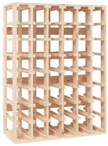 vidaXL Casier à Vin Porte-Bouteilles Casier à Bouteilles Étagère à Vin Support à Vin Rangement Intérieur 70x33x94 cm Bois de Pin Massif