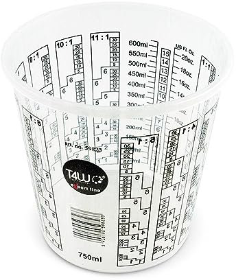 T4W Bol mélangeur de Peinture gradué 750 ML