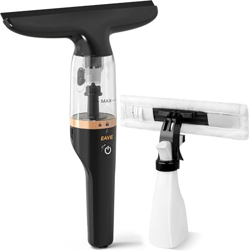 Aspiratore, Aspirapolvere per finestre, Lavavetri elettrico Aspiragocce a batteria ricaricabile, kit di pulizia elettrico per finestre con serbatoio d'acqua da 60 ml con flacone spray