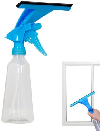 Quorvex Window Squeegee | Cleaning Window Washing Squeegee with Spray Bottle | Heavy Duty Washing Tools Cleaner Brush, All-Purpose Wipers for Home Commercial Outdoor