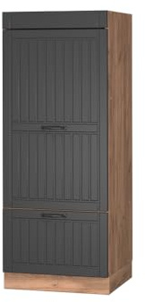 Vicco Microwave cabinet Fame-Line, Dark grey, 60 cm