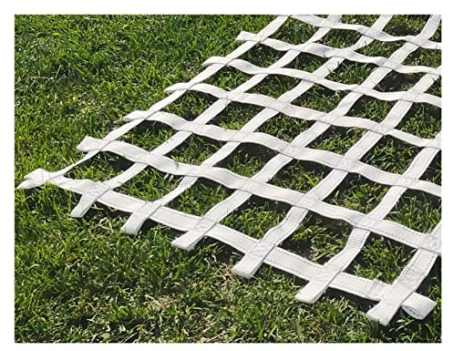 Rete da arrampicata bianca per bambini, per allenamento a ostacoli, casetta sull'albero e altalena, resistente, per divertimento all'aperto
