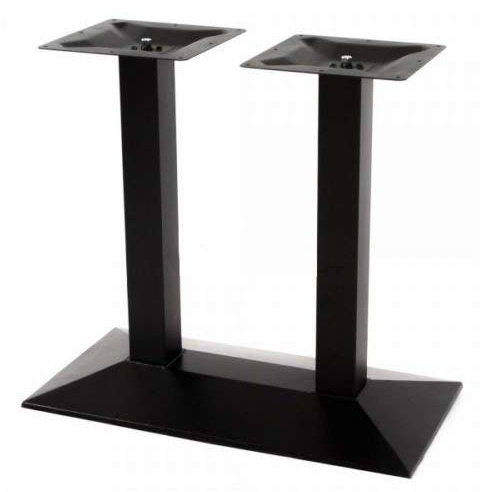 Veggimoebel Doppel-Tischgestell TBC313G – Schwarz | Gusseisen Tischbein | Höhe 72 cm | Gewicht 27 kg | Bodenplatte 73x40 cm | Für Tischplatten bis 160x80 cm