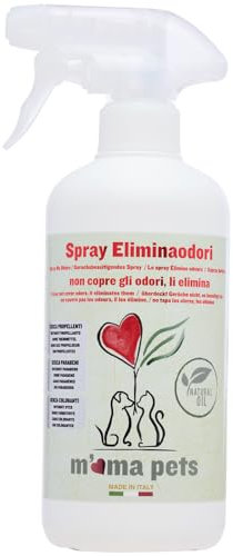 M' MA PETS - Elimina Odori dai Tessuti - Spray Naturale per Cani e Gatti, Made in Italy - Deodorante Sicuro No Alcool per Animali e Persone - Azione Rapida Superfici e Profumazione Floreale Ambienti