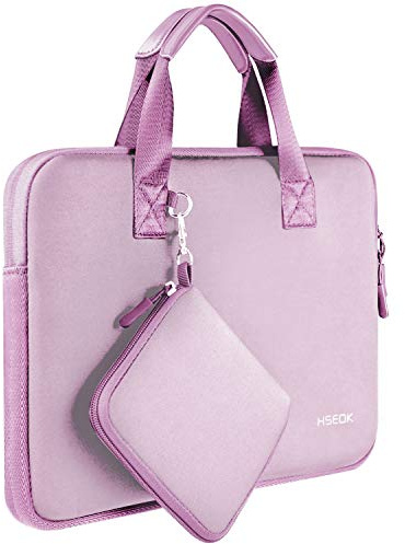 HSEOK 13 13,3 13,5 Maletín Impermeable de Neopreno Elástico con Bolsillo para Accesorios, Compatible con MacBook Air/Pro 13, XPS 14 13, Surface Laptop 13,5 Funda Protectora Bolso,L02P01