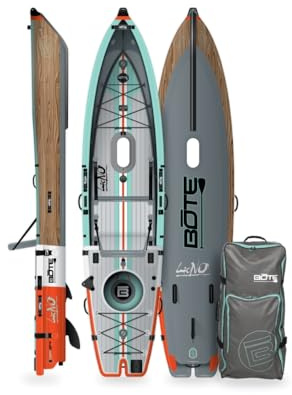 BOTE Lono Aero Inflatable Kayak Convertible Stand Up Paddle Board for Single Rider Adults Kids Family Friendly Blow Up Fishing MAGNEPod Compatible