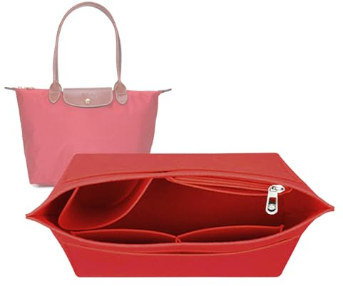 Handtaschen-Organizer-Einsatz für Le Pliage Neo Handtaschen, hochwertiger Filz-Organizer, Purpur, Medium